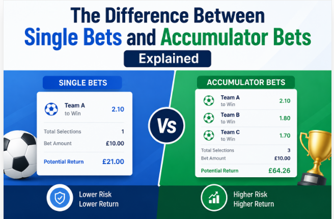 You are currently viewing The Difference Between Single Bets and Accumulator Bets Explained
