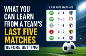 Read more about the article What You Can Learn From a Team’s Last Five Matches Before Betting